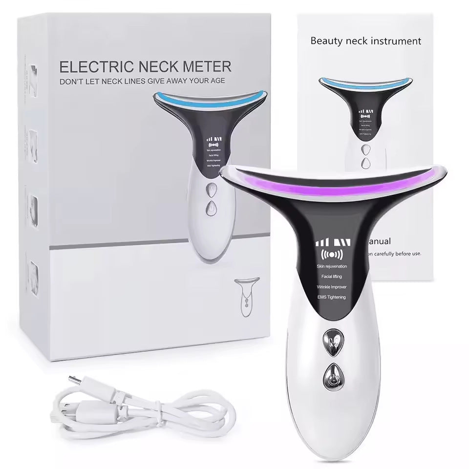 Cross-Border New Model Recommended Neck Massager Home Beauty Instrument to Reduce Neck Lines and Remove Fine Lines, Neck Massage and Beauty Instrument