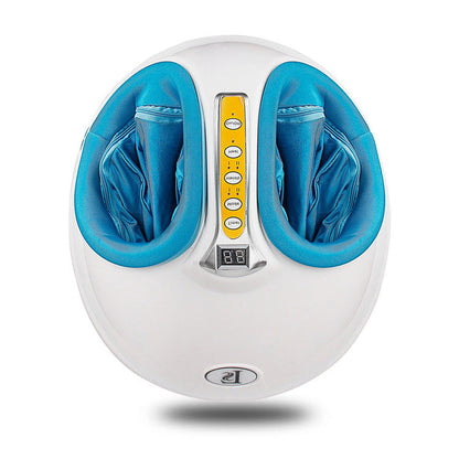 White and blue foot massager on a white background