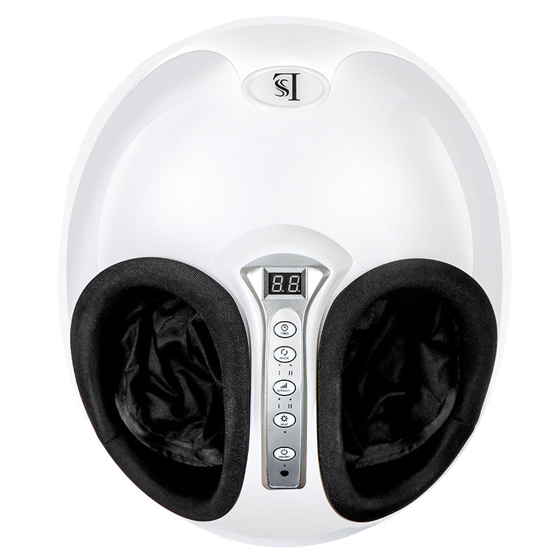 White foot massager with black interior on a white background