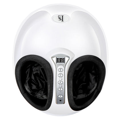 White foot massager with black interior on a white background