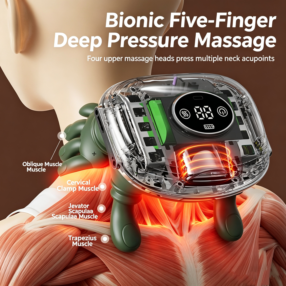 Automatic hand-like neck and shoulder massager for gift